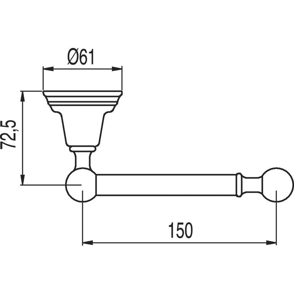 Бумагодержатель Tres Clasic 5246360651