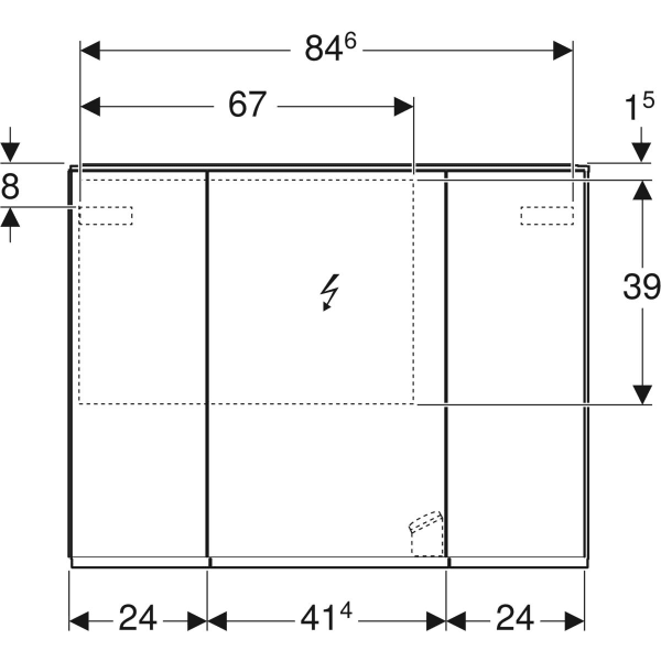 Зеркальный шкафчик Geberit Option Basic 500.594.00.1