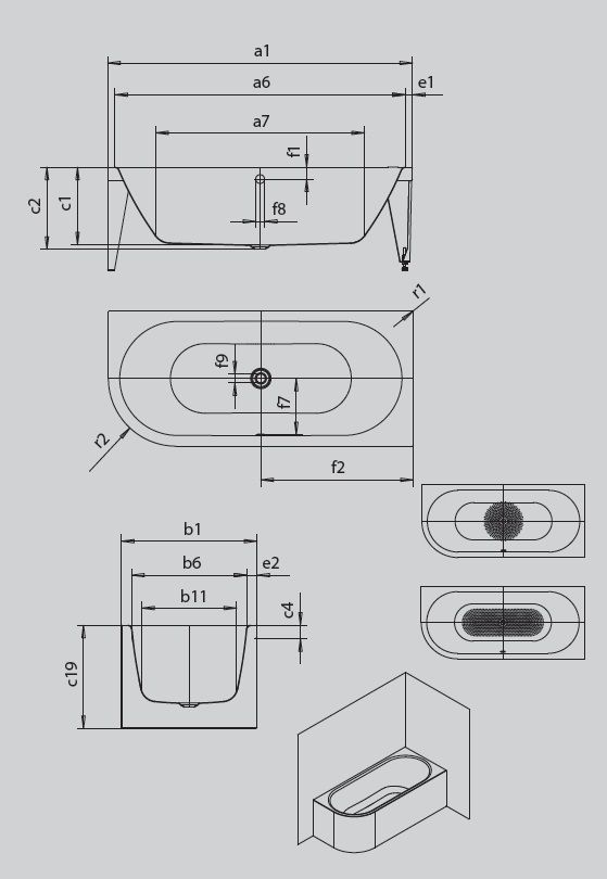 Ванна Meisterstuck Centro Duo1 (пристенная) 1136 4041 0001