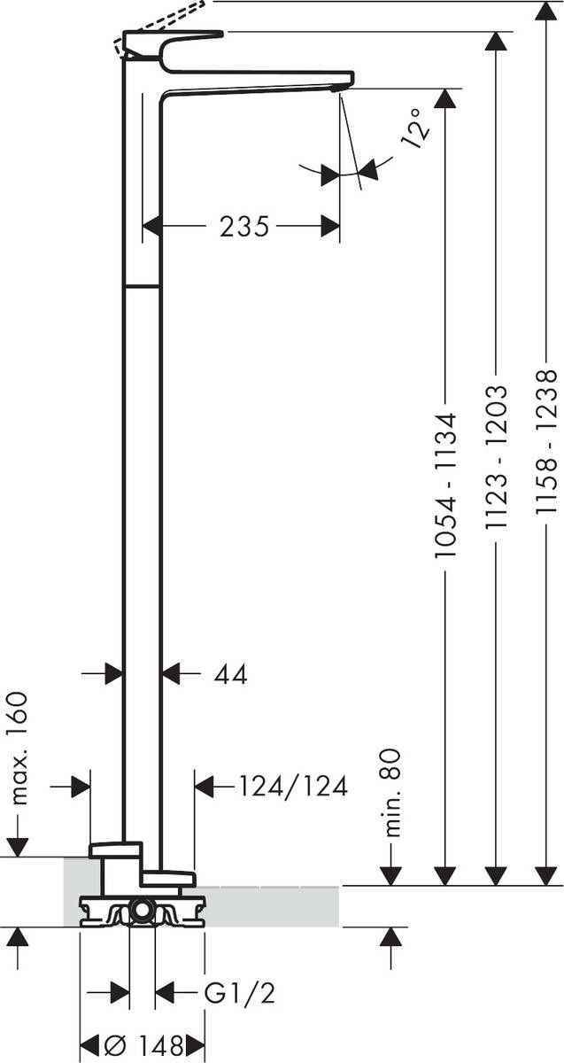 Змішувач для умивальника Hansgrohe Metropol 74530000