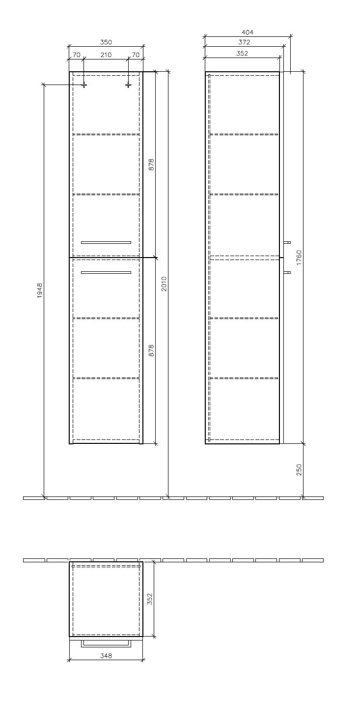 Пенал для ванной комнаты Avento Villeroy and Boch A89400PN