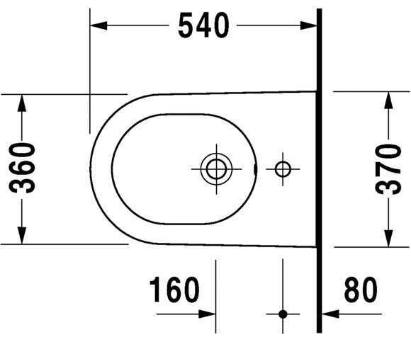 Біде підвісне Duravit Starck 2 2271150000