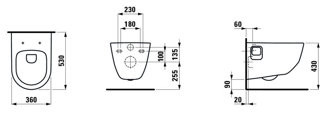 Унитаз подвесной Laufen Pro
