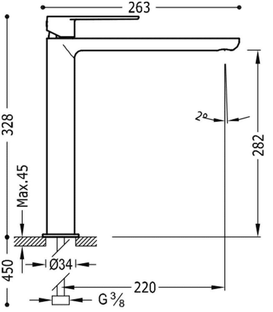 Змішувачі на раковину Tres Loft 20020305OM