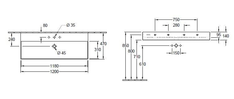 Подвесной умывальник Villeroy and Boch Memento 2.0 4A22C5S5