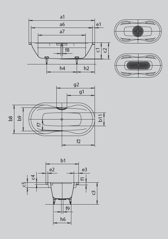 Ванна Mega Duo Oval 2238 0001 0030