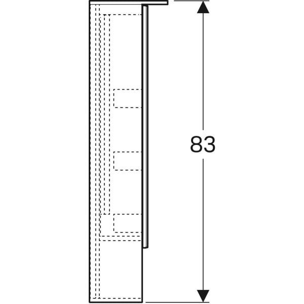 Зеркальный шкафчик Geberit Acanto 500.646.00.2