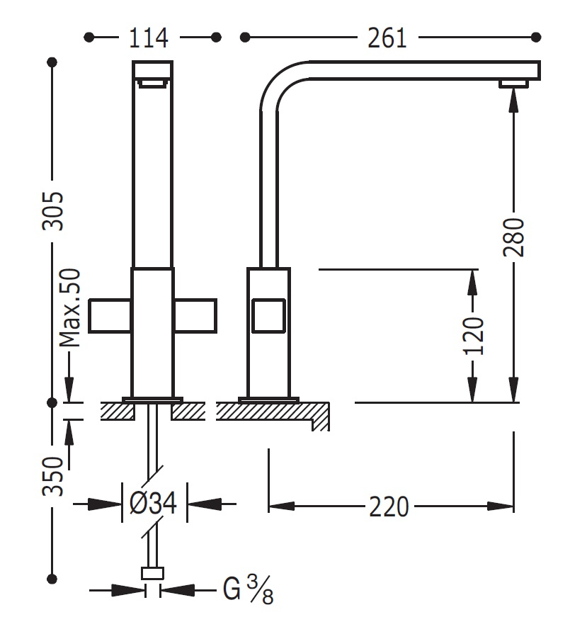 Змішувач для умивальника Hansgrohe Metris 108496
