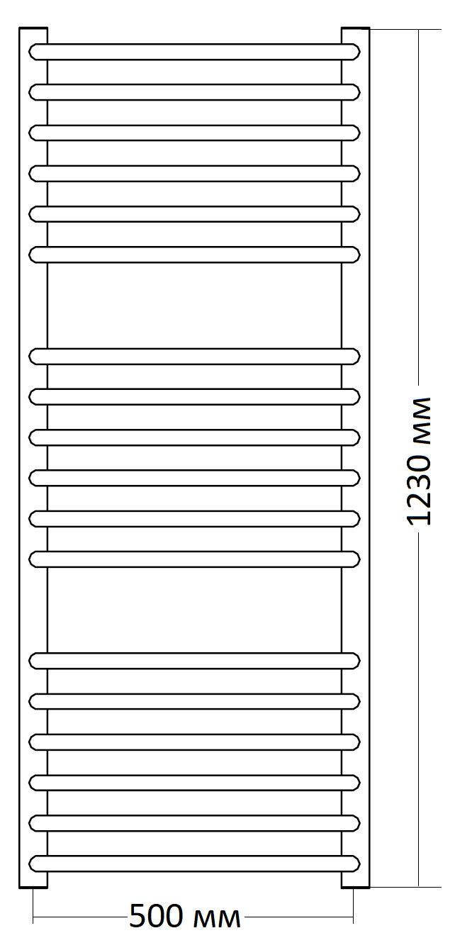 Полотенцесушитель Instal Projekt Bolero LUN-50/120+EGB-06C1