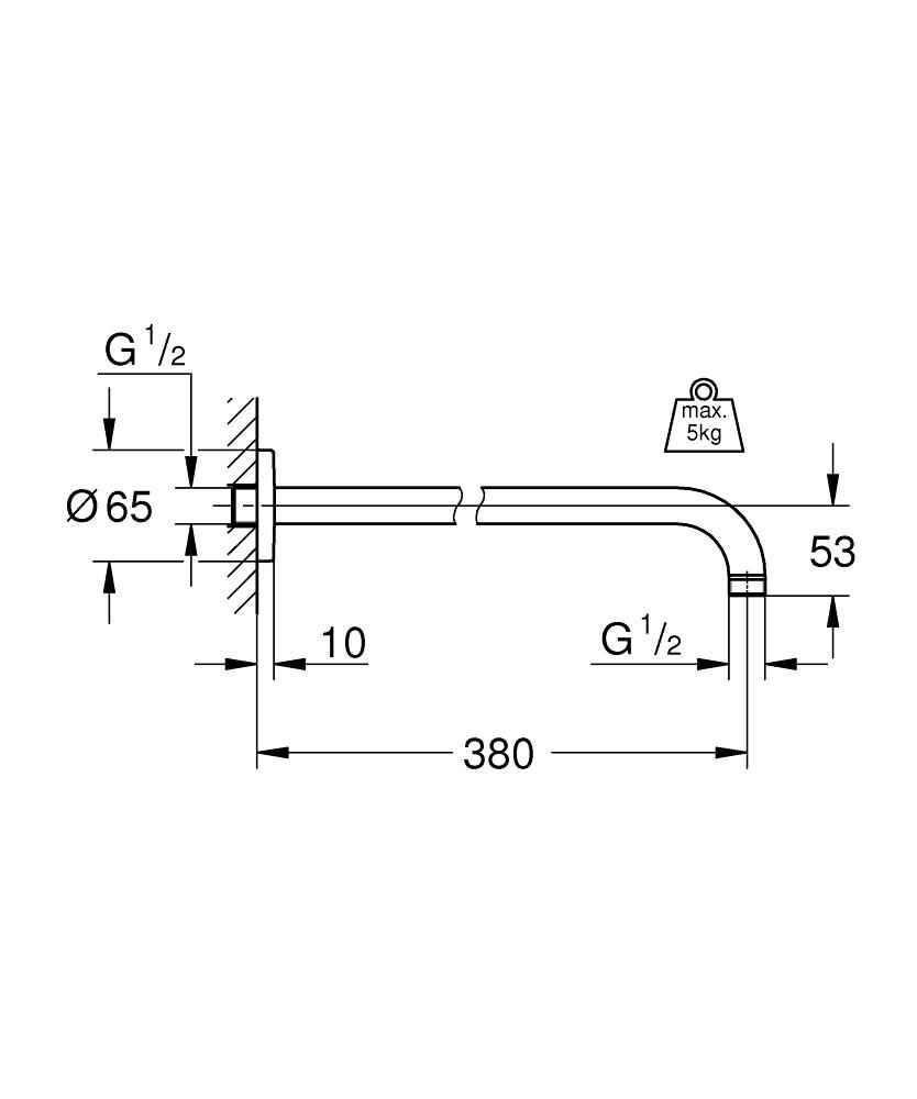Тримач верхнего душа Grohe 28361LS0