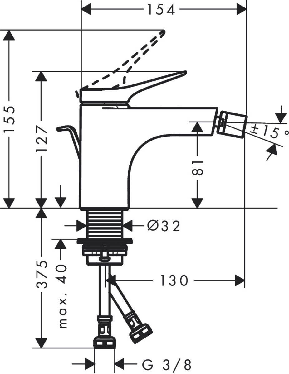 Смеситель для биде Vivenis Hansgrohe 75200000
