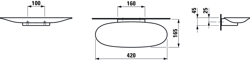 Настінна полиця Laufen The New Classic H8778517570001