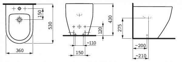 Біде підлогове Laufen PRO H8329520003021