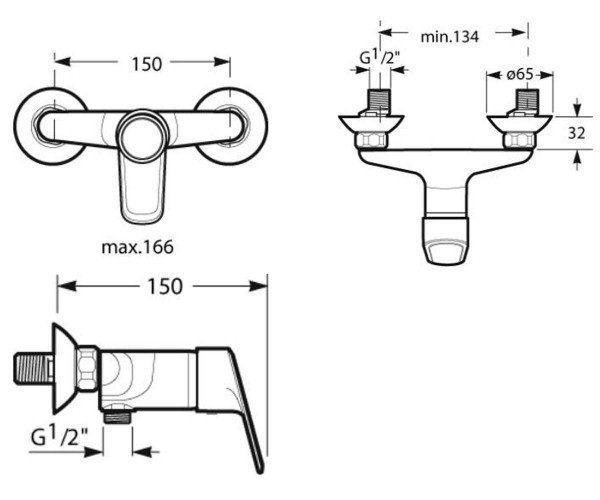 Смеситель для душа Jika Nariva H3311J70041311