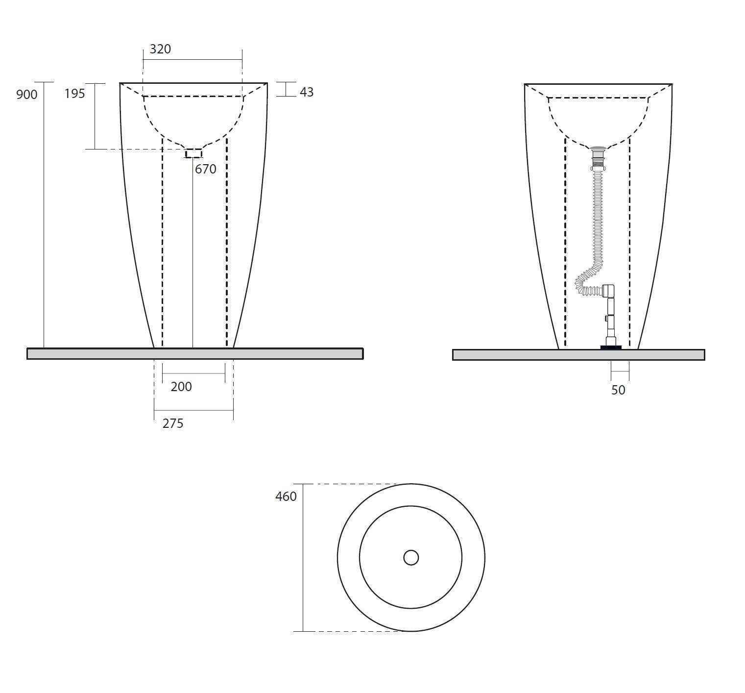 Підлоговий умивальник DP AXA 8340001K