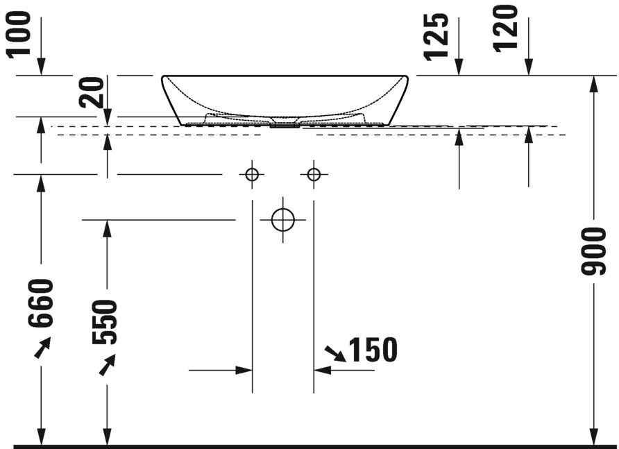 Умивальник на стільницю Duravit D-Neo 2372600070