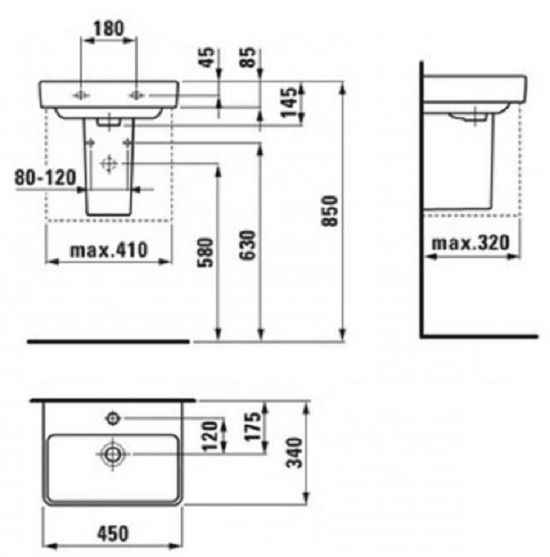 Умывальник Laufen PRO S H8159610001041