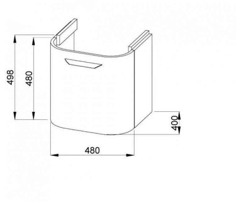 Тумба під умивальник  Olymp Deep Jika H4541334343411