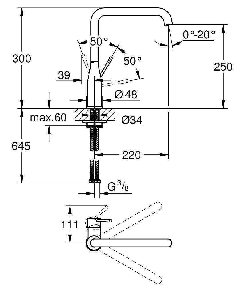 Змішувач для кухні Grohe Essence 30269DL0