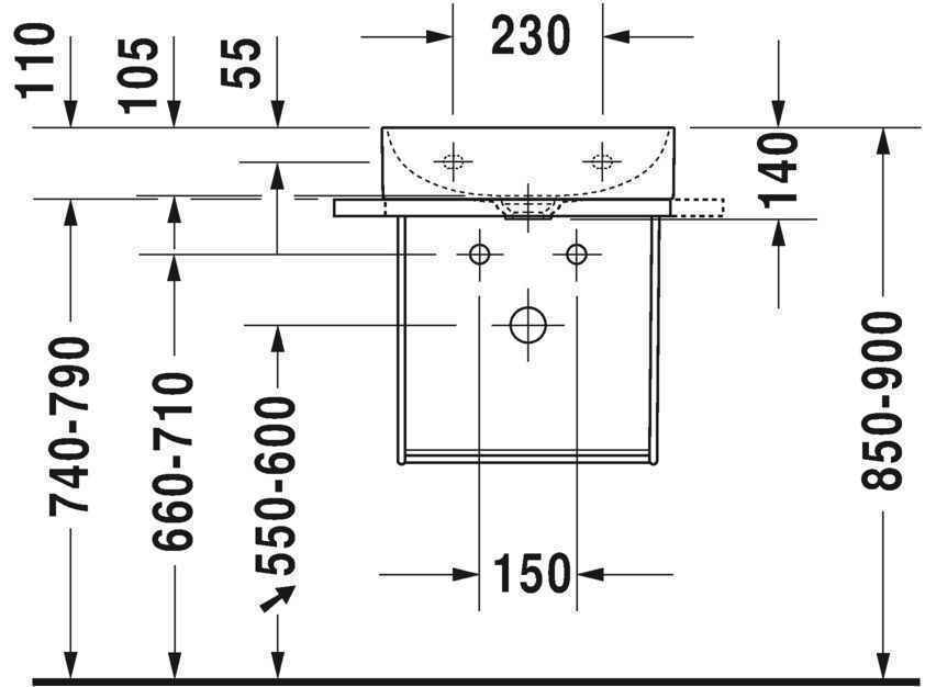 Умивальник Duravit DuraSquare 0732450079