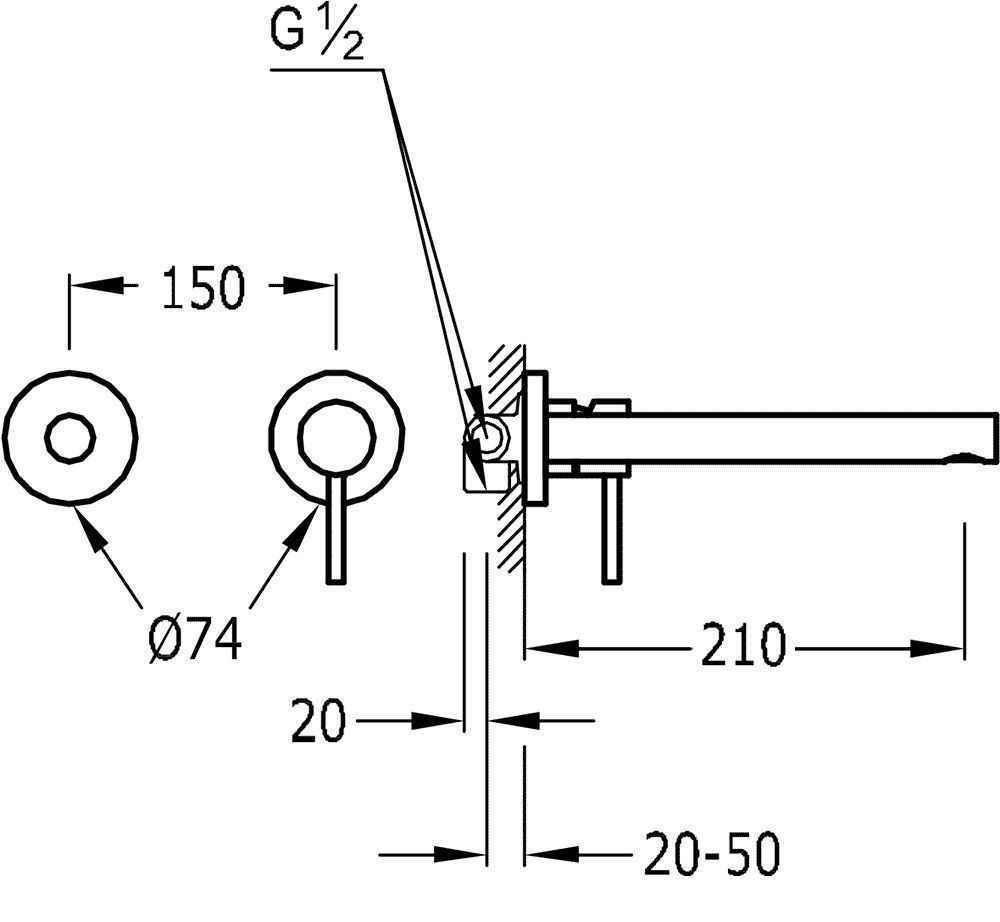 Змішувач для раковини Tres Max 06220071