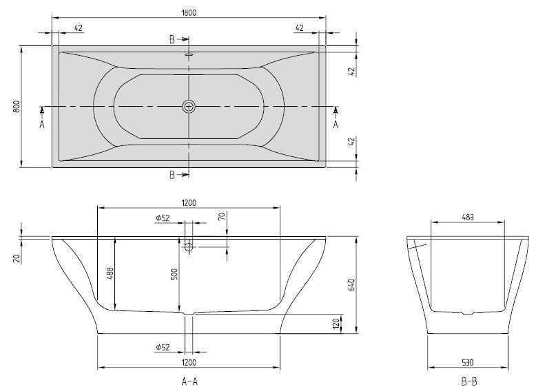 Ванна Villeroy&Boch La Belle UBQ180LAB2PDVRW