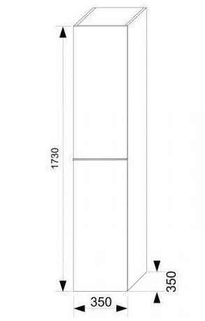 Пенал Jika Pure (лівосторонній) H4559511745001