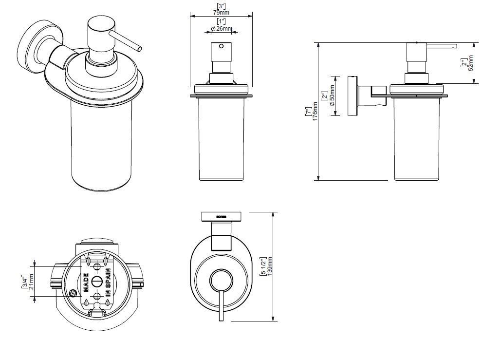 Дозатор Creabath Architecture 169573