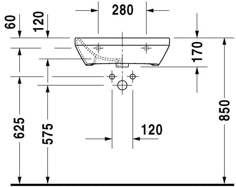 Умивальник Duravit DuraStyle 2324550070