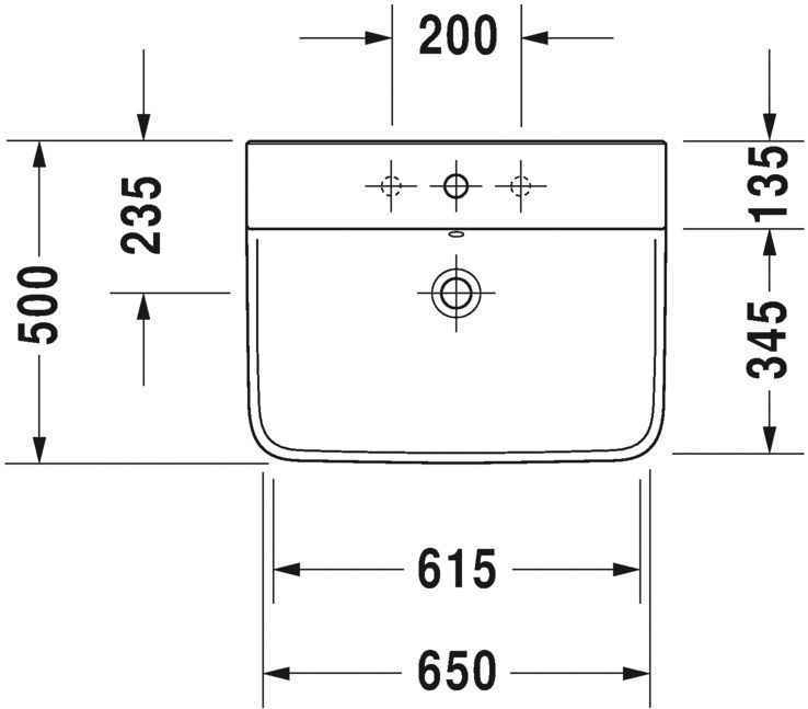 Умивальник Duravit P3 Comforts 2331650000