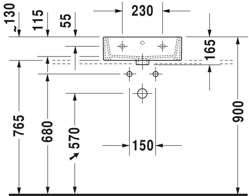 Умивальник на стільницю Duravit Vero Air 0724450027