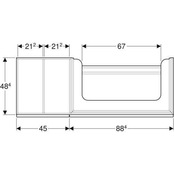 Тумба для умивальника Geberit CITTERIO 500.568.JI.1