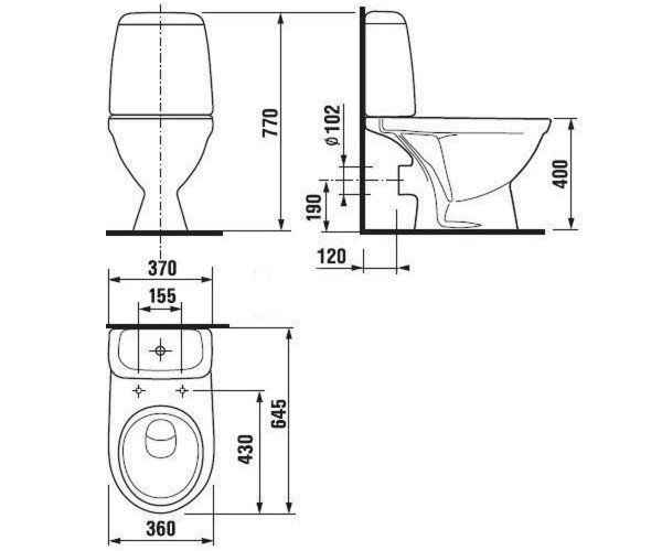 Унітаз підлоговий з бачком Jika Lyra  Plus H8242860002421