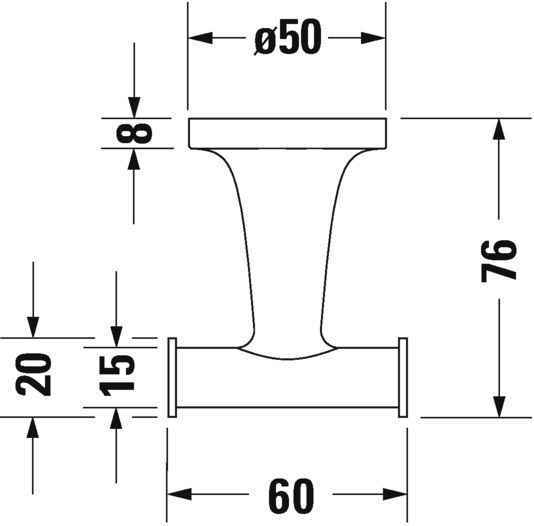 Гачок Starck T Duravit (подвійний) 0099301000