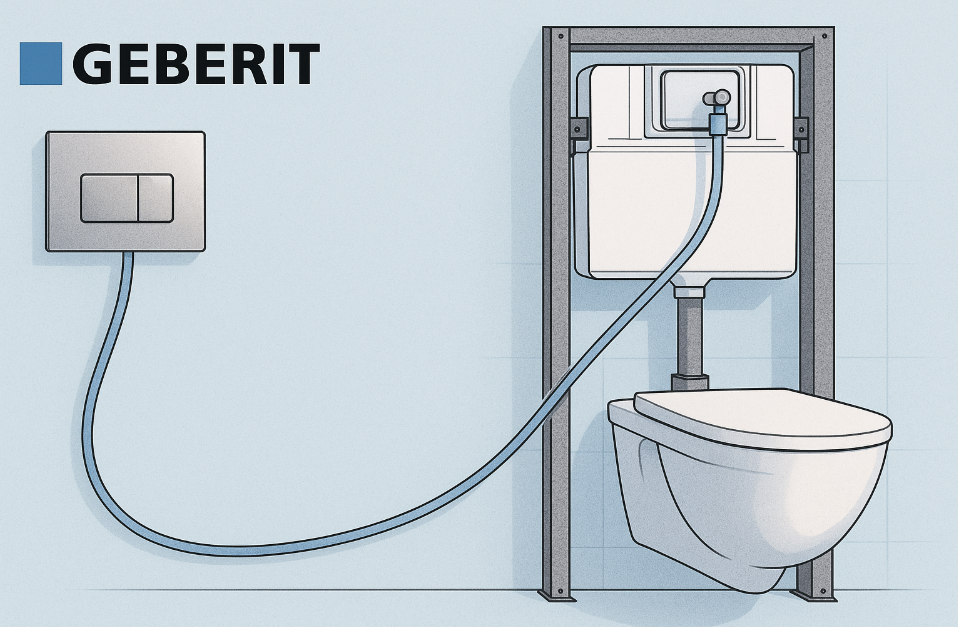 Как работает пневматическая клавиша Geberit