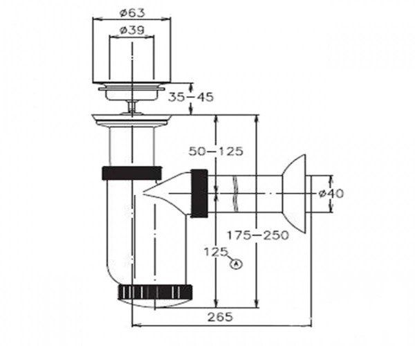 Сифон для писсуаров Domino Jika H8907300000001
