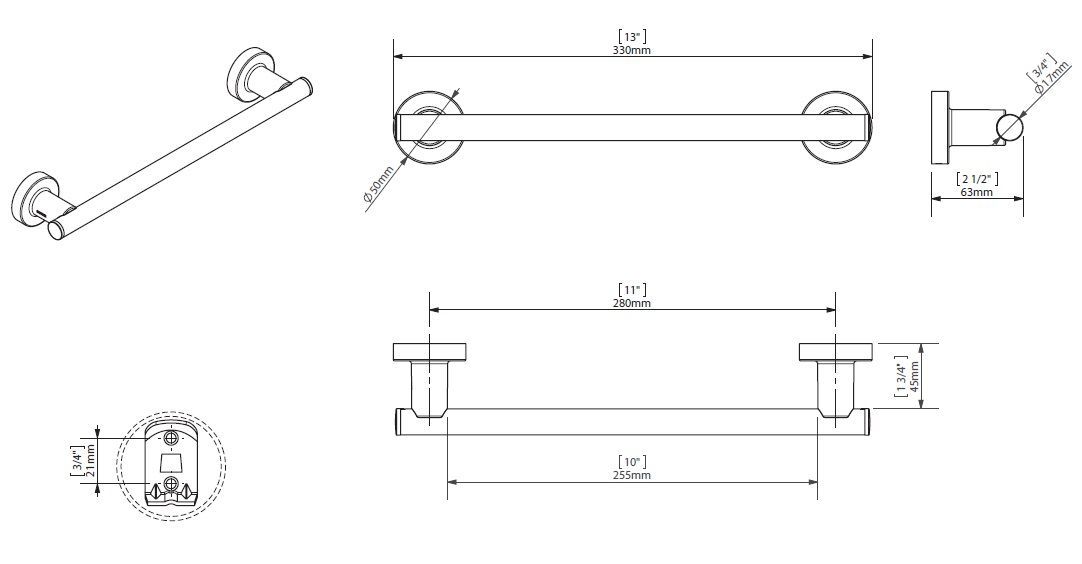 Полотенцедержатель Creabath Architecture 169443