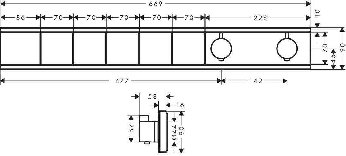 Термостат Hansgrohe RainSelect 15384700