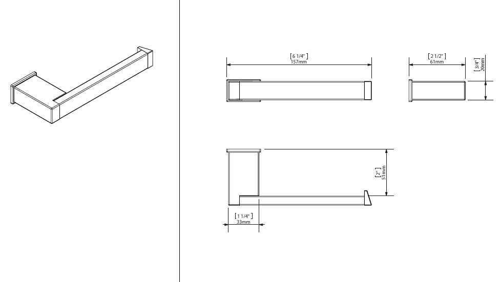 Тримач паперу Creabath Kubo 192489