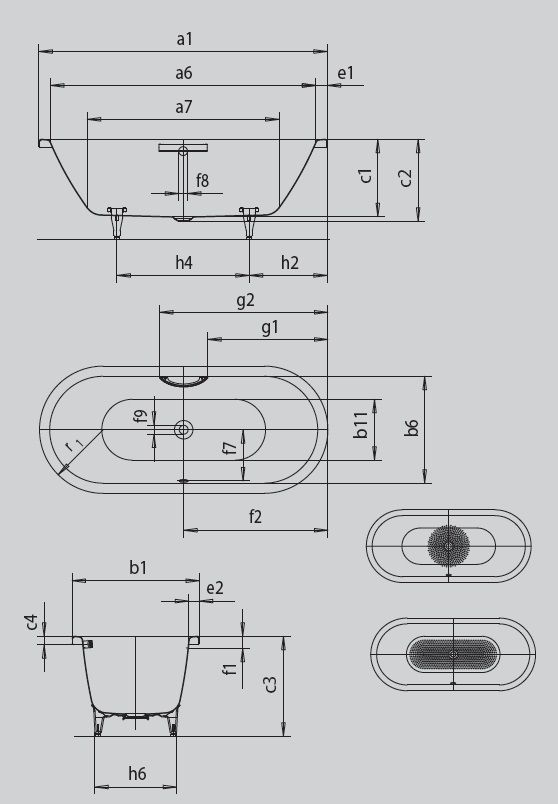 Ванна Centro Duo Oval 2827 0001 0671