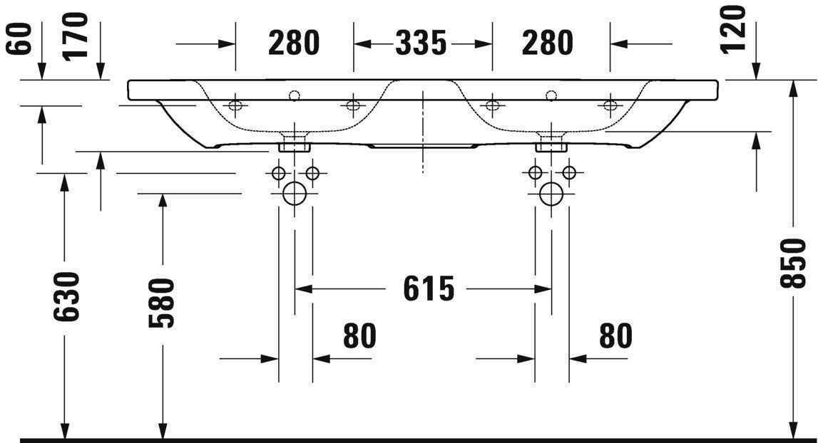Умивальник Duravit DuraStyle 2357140030