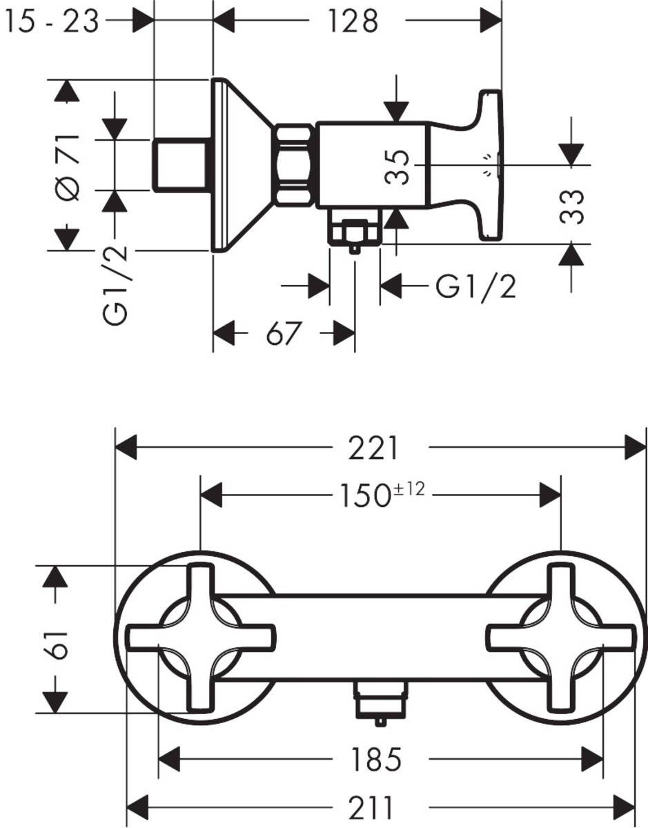 Смеситель для душа Hansgrohe Logis Classic 71260000