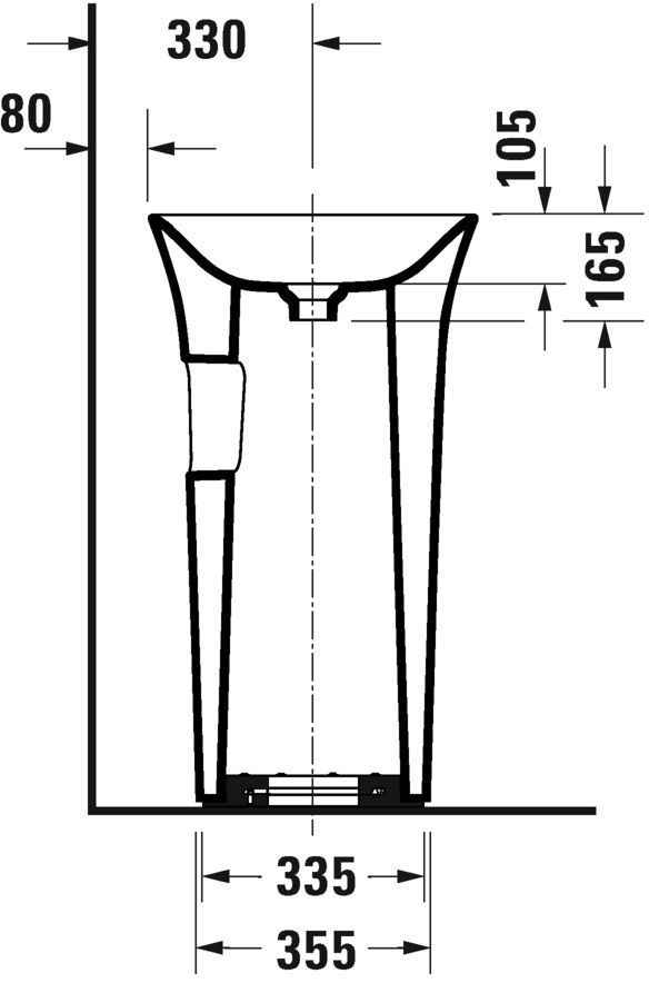 Підлоговий умивальник White Tulip Duravit 2702500070