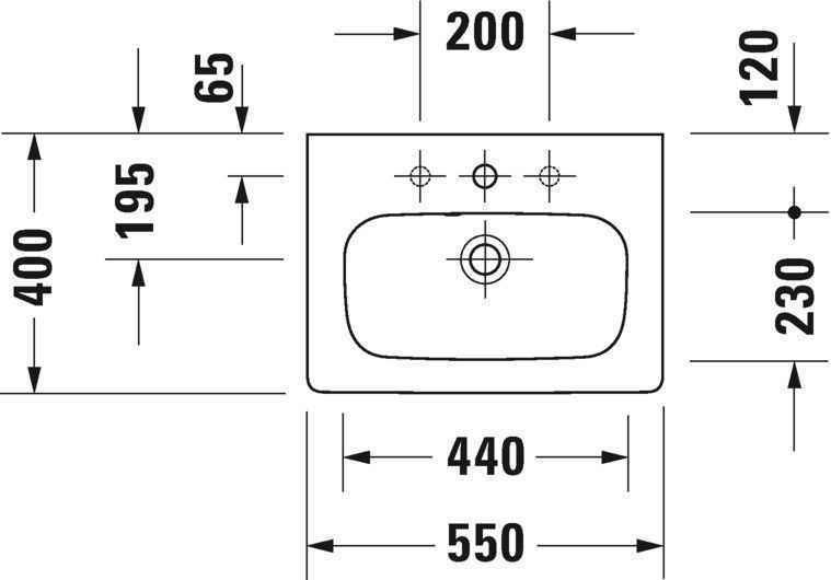 Умивальник Duravit DuraStyle 2337550030