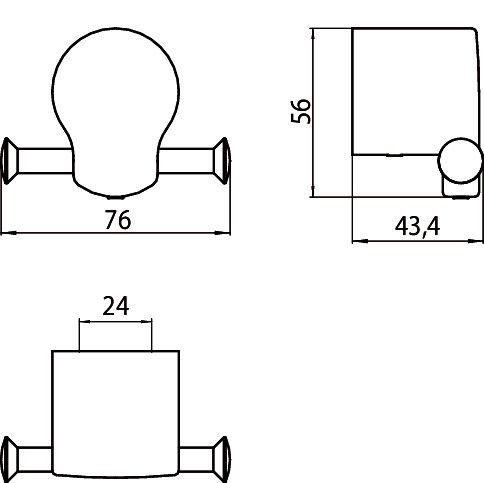 Двойной крючок Emco Fino 8478 001 00