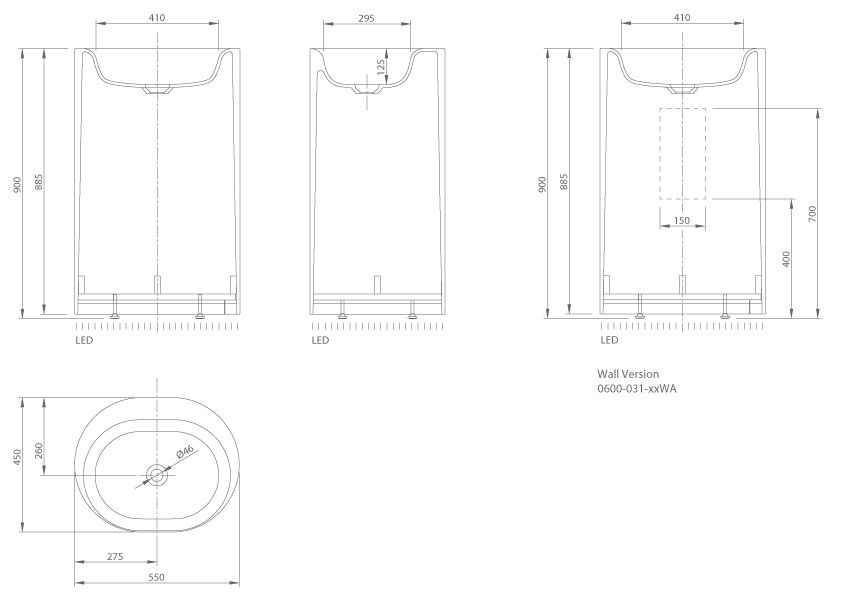 Підлоговий умивальник Knief Moon 0600-031-01
