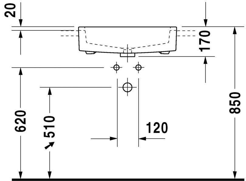 Раковина Duravit Vero 0314550000