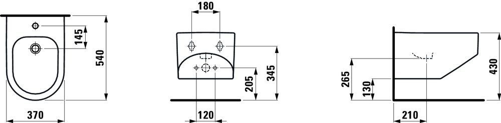 Биде подвесное Laufen  Sonar H8303417573021