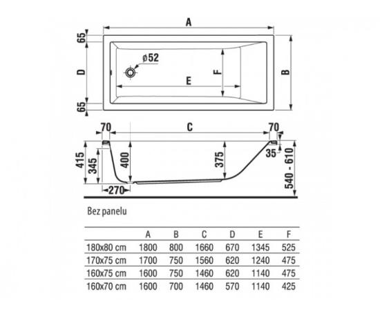 Ванна Jika Cubito H2224200000001