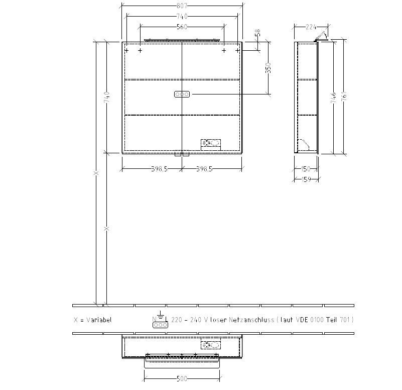Зеркальный шкафчик My view one Villeroy & Boch A4398000